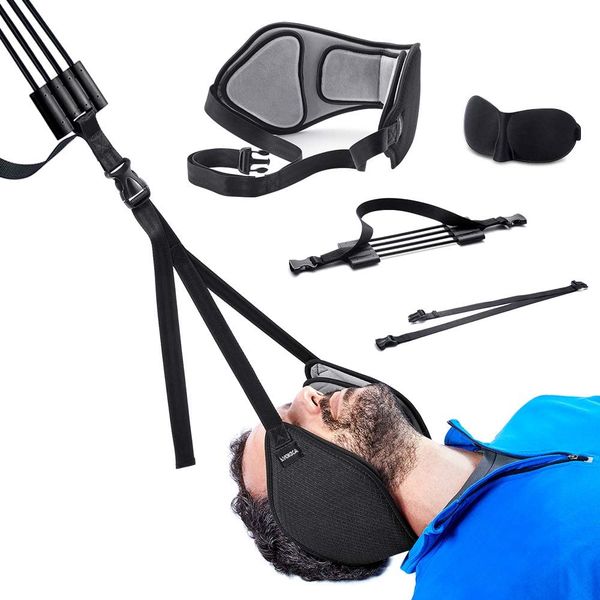 neck traction hammock for neck pain relief, head hammock with durable elastic safety cords & adjustable straps, cervical traction device
neck traction hammock for neck pain relief, head hammock with durable elastic safety cords & adjustable straps, cervical traction device