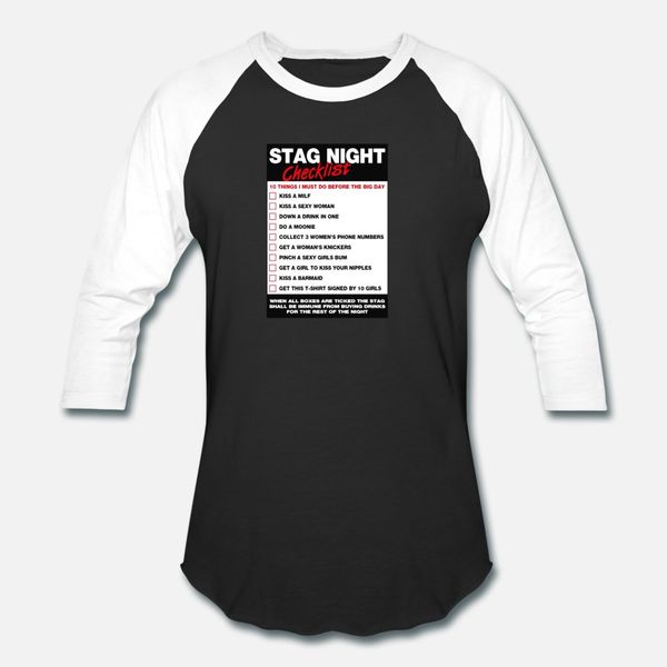смешные stag night контрольный список идеальный подарок рождество тенниска мужчины характер 100% хлопок размер s-3xl vintage fit casual summ
смешные stag night контрольный список идеальный подарок рождество тенниска мужчины характер 100% хлопок размер s-3xl vintage fit casual summ