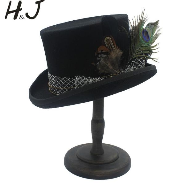 100% wool black women men steampunk hat with handmade fashion feather fedora cosplay magic hat 13.5cm 4 size, Blue;gray
100% wool black women men steampunk hat with handmade fashion feather fedora cosplay magic hat 13.5cm 4 size, Blue;gray