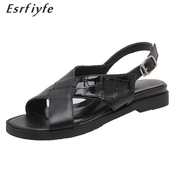 esrfiyfe 2020 new women sandals genuine leather shoes woman low heels soft sole casual shoes slip on walking beach, Black
esrfiyfe 2020 new women sandals genuine leather shoes woman low heels soft sole casual shoes slip on walking beach, Black