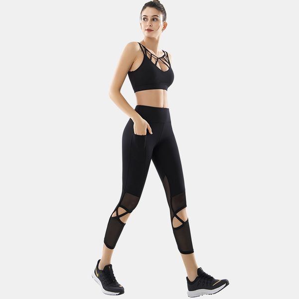 women's tracksuit female sports fitness suit corset mesh high-waisted buttock pants yoga suit two-piece 3-color available, Gray
women's tracksuit female sports fitness suit corset mesh high-waisted buttock pants yoga suit two-piece 3-color available, Gray