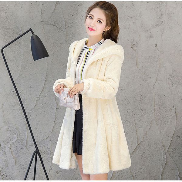 women's fur & faux long coat women autumn winter jacket imitation coats female hooded abrigo mujer kj887, Black
women's fur & faux long coat women autumn winter jacket imitation coats female hooded abrigo mujer kj887, Black