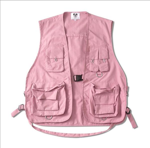 2020 womens designer vests streetwear sleeveless single breasted casual couples outerwear multi pocket solid color coats, Black;white
2020 womens designer vests streetwear sleeveless single breasted casual couples outerwear multi pocket solid color coats, Black;white