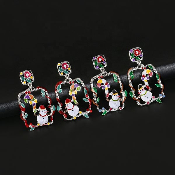 women earrings colorful enamel square drop earrings for women fashion charm kids alloy big christmas snowman dangle earring jewelry, Silver
women earrings colorful enamel square drop earrings for women fashion charm kids alloy big christmas snowman dangle earring jewelry, Silver