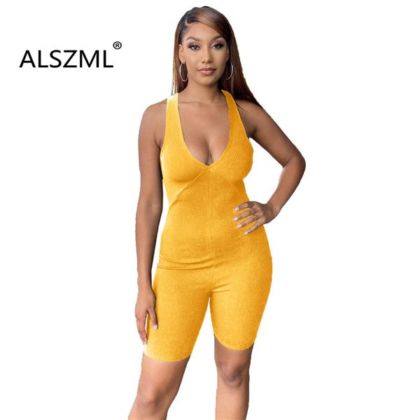 fashion v neck solid romper women jumpsuit back lace up summer skinny overalls for women body femme, Black;white
fashion v neck solid romper women jumpsuit back lace up summer skinny overalls for women body femme, Black;white