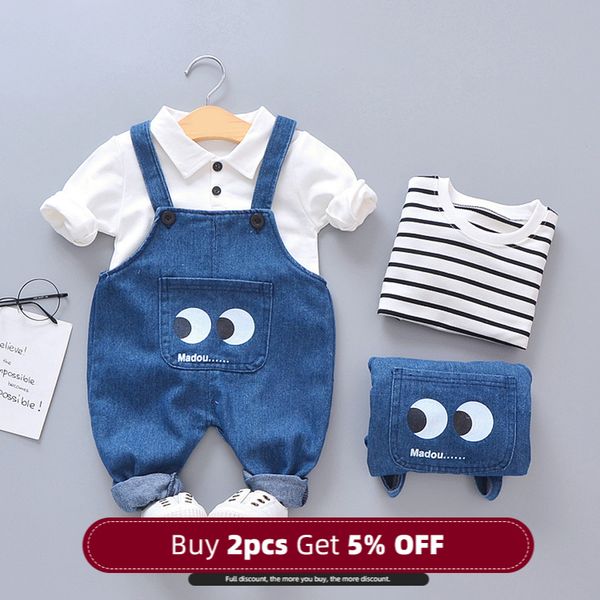 menoea baby boy clothes suits 2020 autumn clothes t-shirt cartoon denim bib pants 2pcs boys girls suit 1-4y kids outfits c0922, Blue
menoea baby boy clothes suits 2020 autumn clothes t-shirt cartoon denim bib pants 2pcs boys girls suit 1-4y kids outfits c0922, Blue