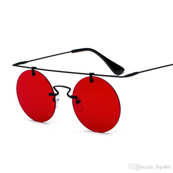 fashion gothic steampunk style rimless round sunglasses brand design women vintage sun glasses for female men, White;black
fashion gothic steampunk style rimless round sunglasses brand design women vintage sun glasses for female men, White;black