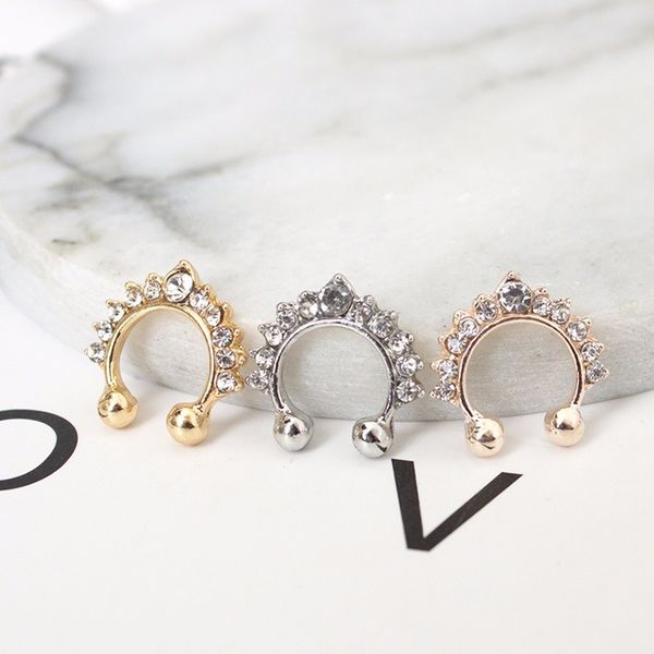 1pc fake septum clicker nose ring non piercing hanger clip on jewelry cne fast shipping, Silver
1pc fake septum clicker nose ring non piercing hanger clip on jewelry cne fast shipping, Silver