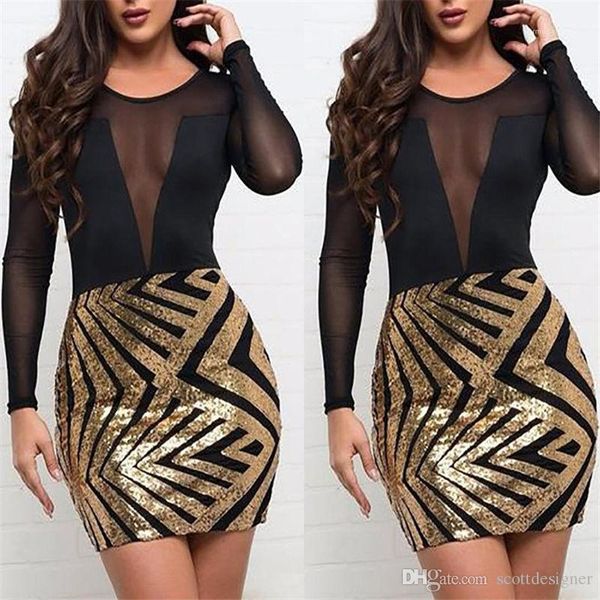 dress long sleeve crew neck womens sequins dress fashion style ladies bodycon dress panelled womens designer, White;black
dress long sleeve crew neck womens sequins dress fashion style ladies bodycon dress panelled womens designer, White;black