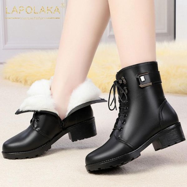 lapolaka 2020 plus size 43 genuine leather fashion winter warm fur add wool plush snow boots shoes woman cow skin ankle boots, Black
lapolaka 2020 plus size 43 genuine leather fashion winter warm fur add wool plush snow boots shoes woman cow skin ankle boots, Black