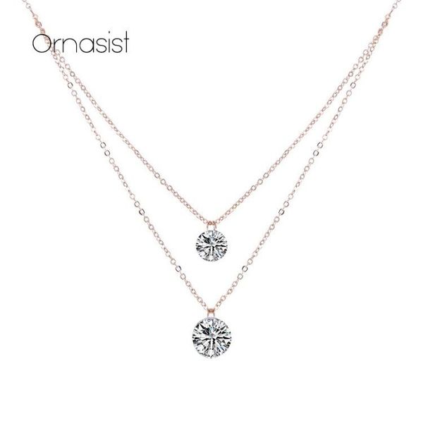 new fashion double circular zircon pendant necklace simple luxury shiny clavicle chain female jewelry holiday gift, Silver
new fashion double circular zircon pendant necklace simple luxury shiny clavicle chain female jewelry holiday gift, Silver