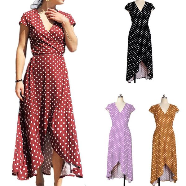 women v neck dresses beach flare fit sundress high 2020 fashion short sleeve female dot summer dresses clothes casual waist, Black;gray
women v neck dresses beach flare fit sundress high 2020 fashion short sleeve female dot summer dresses clothes casual waist, Black;gray