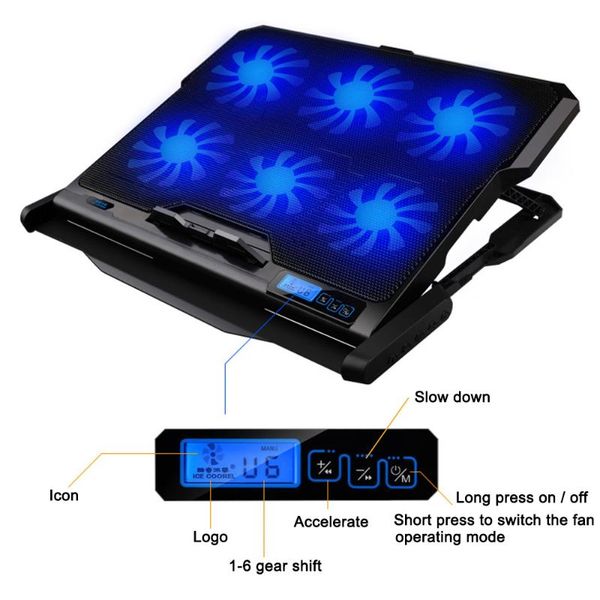 jelly comb lapcooling pad lapcooler six fans gaming led screen two usb ports cooler stand notebook stand 17inch
jelly comb lapcooling pad lapcooler six fans gaming led screen two usb ports cooler stand notebook stand 17inch
