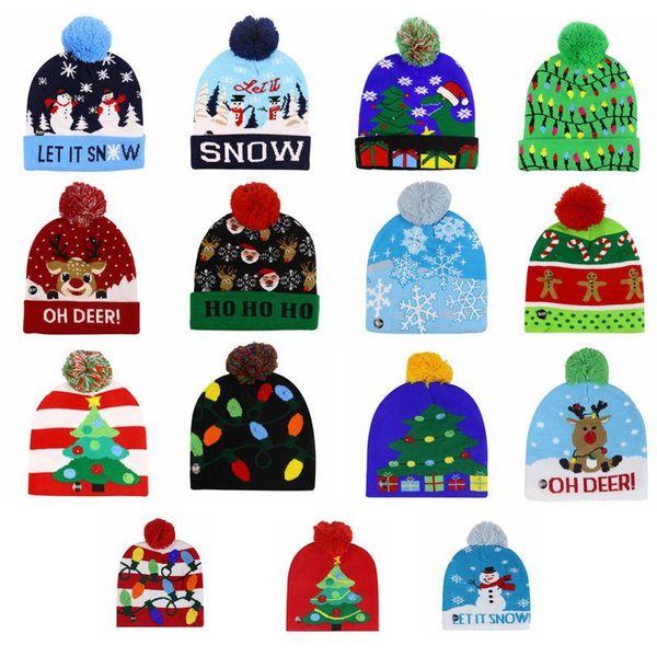 us stock led light christmas hat kid knitted pom-pom beanie cap xmas tree deer snowman hats winter warm knitting children caps decorations
us stock led light christmas hat kid knitted pom-pom beanie cap xmas tree deer snowman hats winter warm knitting children caps decorations