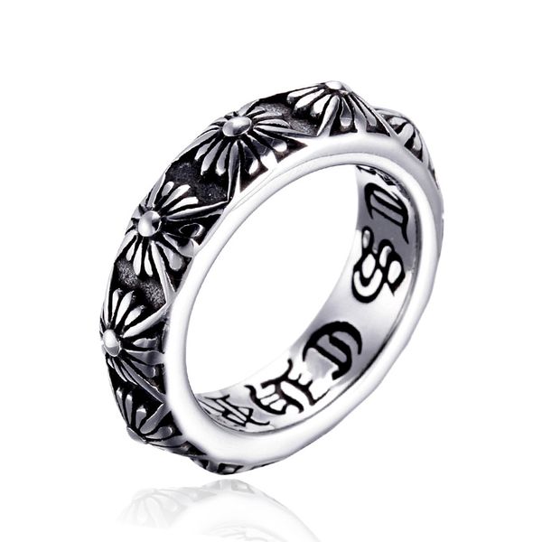Tide Brand Retro ChromeHearts Cross Ring Cool Men Stainless Steel Lettering Ring Crowe Heart Jewelry
Tide Brand Retro ChromeHearts Cross Ring Cool Men Stainless Steel Lettering Ring Crowe Heart Jewelry