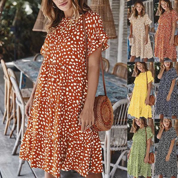women's swimwear 2021 lotus leaf sleeve polka dot light dress summer cool loose beach holiday vacation casual, White;black
women's swimwear 2021 lotus leaf sleeve polka dot light dress summer cool loose beach holiday vacation casual, White;black
