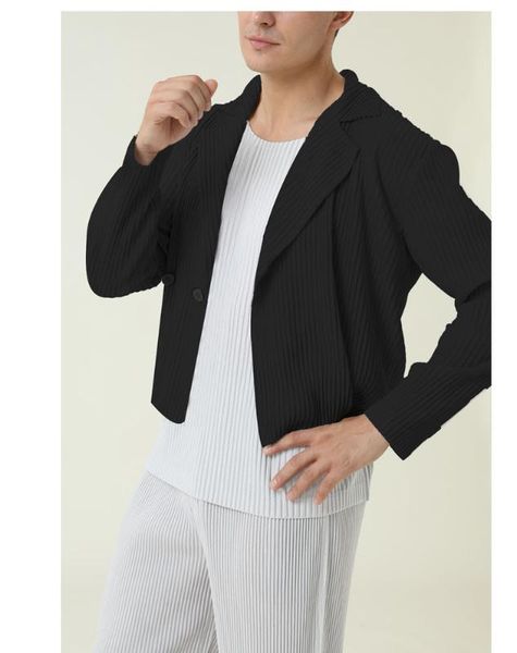 selling miyake fold style men`s casual long sleeve turndown collar soild short coat in stock, White;black
selling miyake fold style men`s casual long sleeve turndown collar soild short coat in stock, White;black