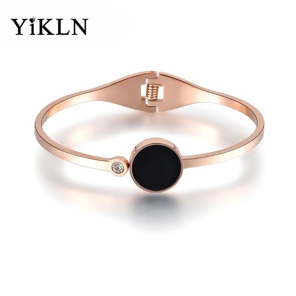 yikln simple rose gold single rhinestone bangles for women stainless steel black shell lover charm bracelets & bangles yb17028
yikln simple rose gold single rhinestone bangles for women stainless steel black shell lover charm bracelets & bangles yb17028