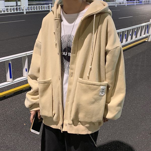 2019 autumn and winter new couple sweatshirt korean version of the loose three-dimensional pocket coat jacket tide s-xl, Black
2019 autumn and winter new couple sweatshirt korean version of the loose three-dimensional pocket coat jacket tide s-xl, Black