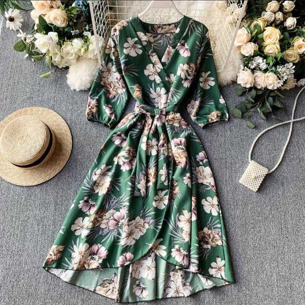 casual dresses 2021 vintage v neck summer midi bandage dress party vestidos women floral print chiffon irregular high waist elegant, Black;gray
casual dresses 2021 vintage v neck summer midi bandage dress party vestidos women floral print chiffon irregular high waist elegant, Black;gray