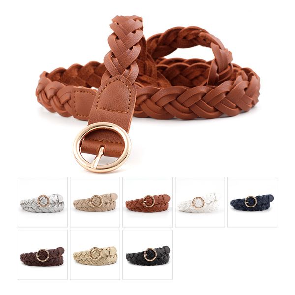 women outdoor skirt dress decoration waistband crochet knitted fashion korean style slim belt round buckle wild waist belt, Black;brown
women outdoor skirt dress decoration waistband crochet knitted fashion korean style slim belt round buckle wild waist belt, Black;brown