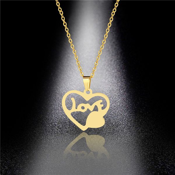 japanese love english love letter necklace female glossy peach heart clavicle chain titanium steel pendant, Silver
japanese love english love letter necklace female glossy peach heart clavicle chain titanium steel pendant, Silver
