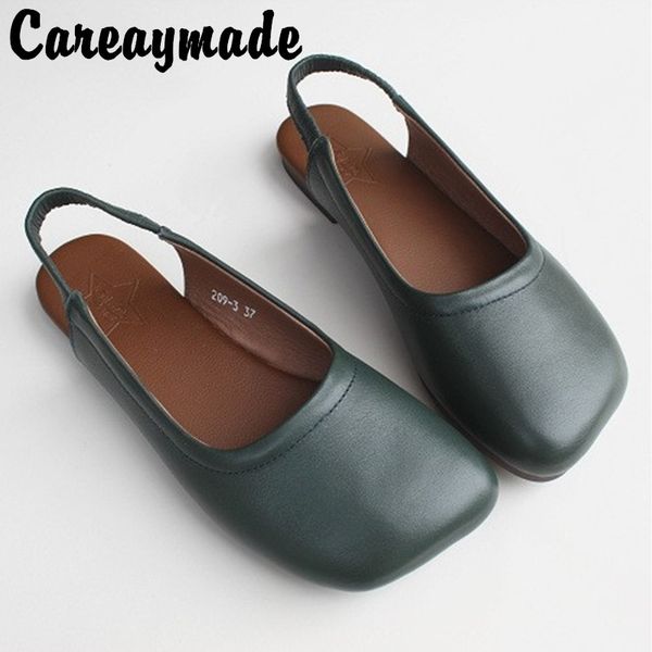 careaymade-new style genuine leather low heel soft bottom sandals in summer women's pure original hand-made single sandals, Black
careaymade-new style genuine leather low heel soft bottom sandals in summer women's pure original hand-made single sandals, Black