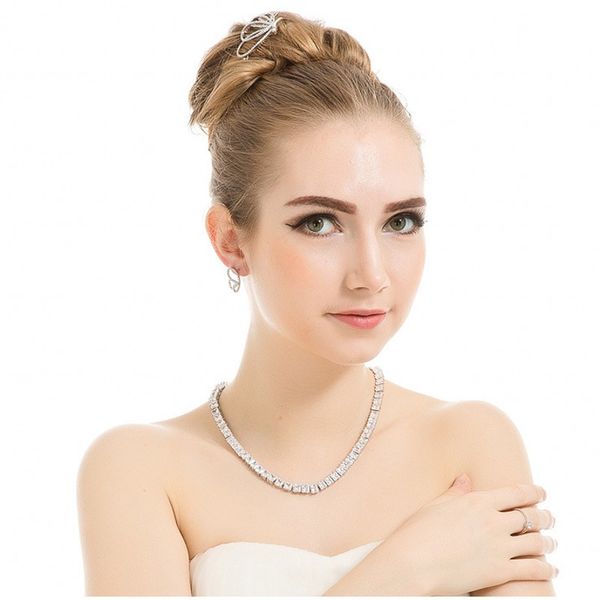 fashion tennis necklace white gold filled princess cut diamond statement party wedding pendants for women jewelry 45cm, Black
fashion tennis necklace white gold filled princess cut diamond statement party wedding pendants for women jewelry 45cm, Black