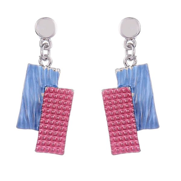 women earrings geometric square pendant earrings for woman korea style trendy blue red enamel drop dangle earring alloy jewelry, Silver
women earrings geometric square pendant earrings for woman korea style trendy blue red enamel drop dangle earring alloy jewelry, Silver