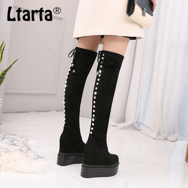 ltarta slope knee boots female autumn and winter slender and long cylinder plush thick bottom high cotton boots women, Black
ltarta slope knee boots female autumn and winter slender and long cylinder plush thick bottom high cotton boots women, Black