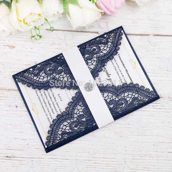 ponatia new 20 pcs laser cut invitations card with rhinestone belt (navy blue
ponatia new 20 pcs laser cut invitations card with rhinestone belt (navy blue