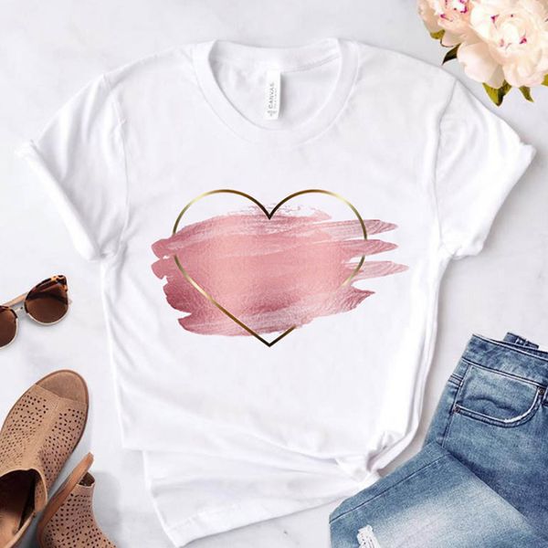 women's t-shirt t shirts female love print tee shirt basic o neck casual women short sleeve loose summer harajuku ladies tshirt, White
women's t-shirt t shirts female love print tee shirt basic o neck casual women short sleeve loose summer harajuku ladies tshirt, White