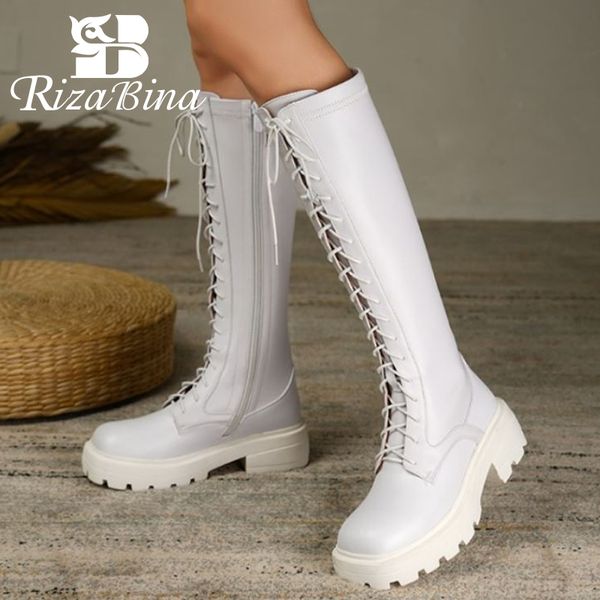 boots rizabina real leather women knee cross strap zipper thick heel shoes warm fashion party footwear size 33-40, Black
boots rizabina real leather women knee cross strap zipper thick heel shoes warm fashion party footwear size 33-40, Black