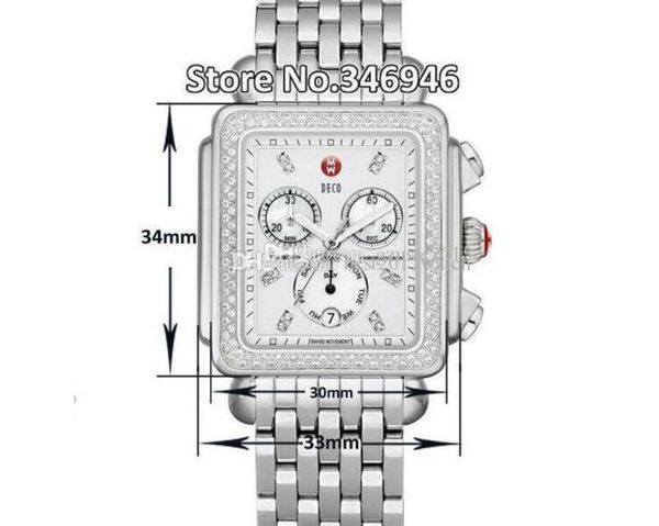 33mm michele signature deco diamond chronograph mother of pearl ladies quartz watch, Slivery;brown
33mm michele signature deco diamond chronograph mother of pearl ladies quartz watch, Slivery;brown