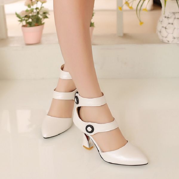 women's european and american explosions pointed stiletto heels high-heeled double-row buckle large size ladies sandals, Black
women's european and american explosions pointed stiletto heels high-heeled double-row buckle large size ladies sandals, Black