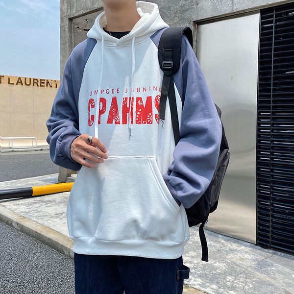 autumn 2020 hooded sweater coat new pullover trend color matching loose men's hoodie, Black
autumn 2020 hooded sweater coat new pullover trend color matching loose men's hoodie, Black