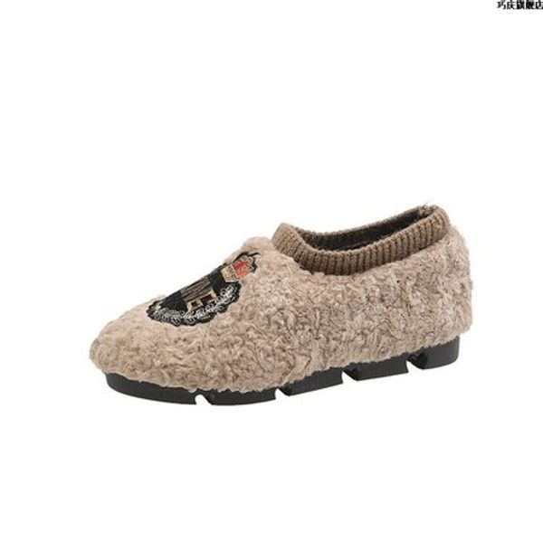 furry shoes 2020 autumn and winter new plus velvet casual all-match lamb wool thick-soled large size embroidered flat shoes, Black
furry shoes 2020 autumn and winter new plus velvet casual all-match lamb wool thick-soled large size embroidered flat shoes, Black