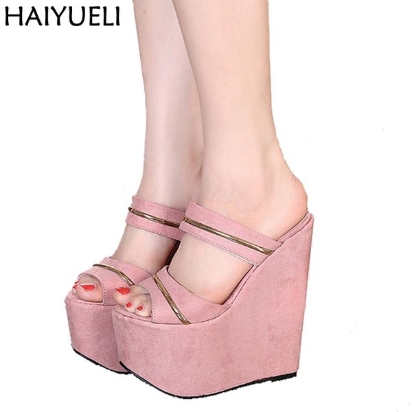 17cm heel women slippers gladiator sandals fashion wedges shoes fashion platform sandals womens heels shoes summer slippers, Black
17cm heel women slippers gladiator sandals fashion wedges shoes fashion platform sandals womens heels shoes summer slippers, Black