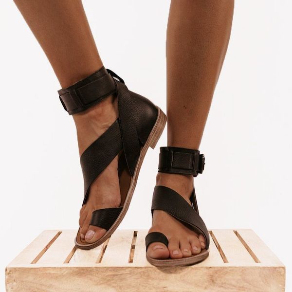 women black leather sandals summer buckle ankle strap sandals slip-on peep toe shoes girls party gladiator footwear
women black leather sandals summer buckle ankle strap sandals slip-on peep toe shoes girls party gladiator footwear