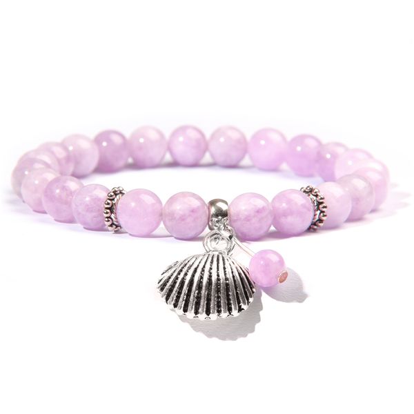 new trendy natural angelite stone beads bracelet women fashion silver color shell charm pendant bracelet yoga jewelry for women, Black
new trendy natural angelite stone beads bracelet women fashion silver color shell charm pendant bracelet yoga jewelry for women, Black