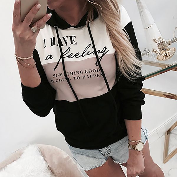 autumn women hoodies pullover sweatshirt long sleeve letter printed lady hooded shirt patchwork female hoodie sweatshirt, Black
autumn women hoodies pullover sweatshirt long sleeve letter printed lady hooded shirt patchwork female hoodie sweatshirt, Black