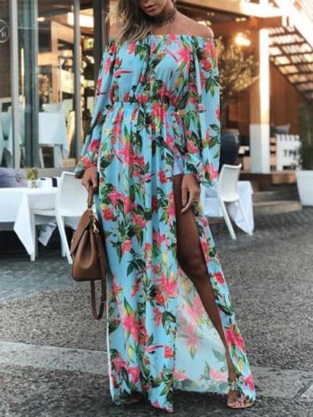vintage women off shoulder floral printed long dress summer casual party loose long beach sundress outwear 2020 new, Black;gray
vintage women off shoulder floral printed long dress summer casual party loose long beach sundress outwear 2020 new, Black;gray