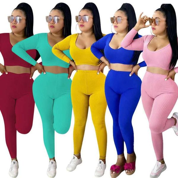 women's tracksuits style women fashion set casual solid color long sleeves tight elastic sport o-neck crop leisure two piece, Gray
women's tracksuits style women fashion set casual solid color long sleeves tight elastic sport o-neck crop leisure two piece, Gray