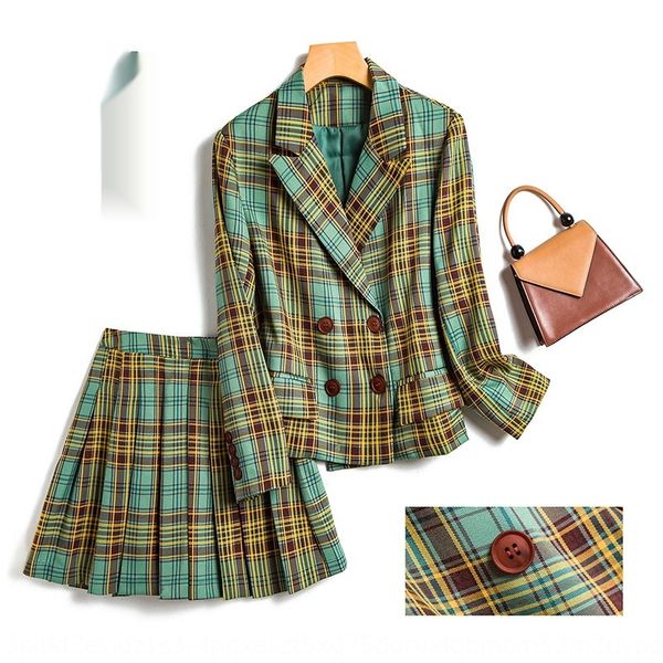 plaid 2020 autumn double-breasted checked two-piece suit two-piecesuit temperament niche aging half pleated skirt two-piece set 4541 az9nd a, Gray
plaid 2020 autumn double-breasted checked two-piece suit two-piecesuit temperament niche aging half pleated skirt two-piece set 4541 az9nd a, Gray