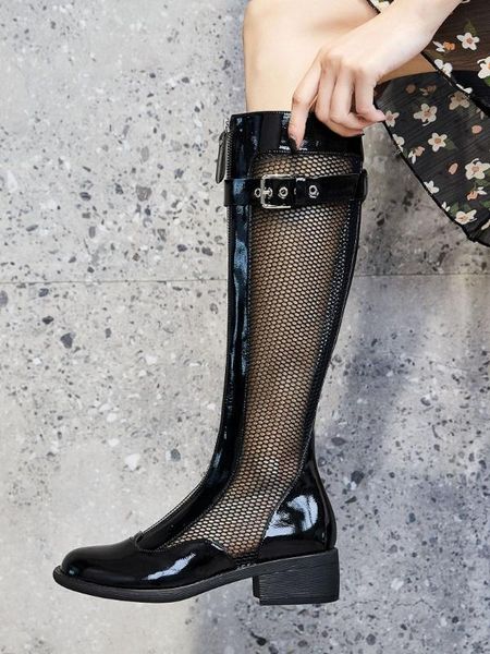 sandals 2021 summer and autumn mid-heel mesh fashion hollow breathable long tube low-heeled all-match women's boots, Black
sandals 2021 summer and autumn mid-heel mesh fashion hollow breathable long tube low-heeled all-match women's boots, Black