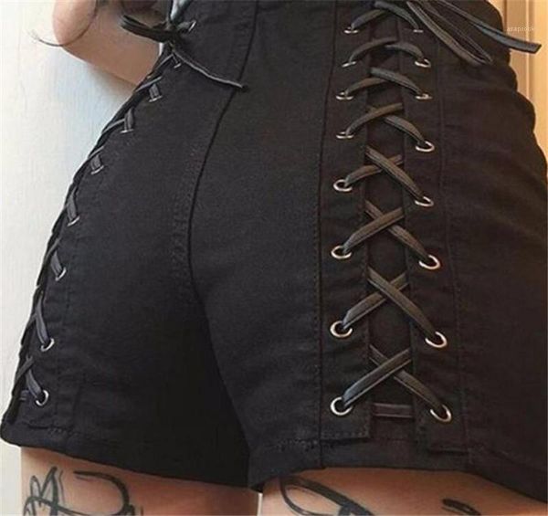 shorts fashion vintage lace up high waist panelled womnens shorts casual females clothing womens designer, White;black
shorts fashion vintage lace up high waist panelled womnens shorts casual females clothing womens designer, White;black