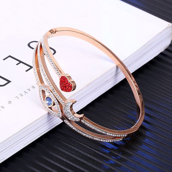 rose gold titanium steel bracelet, devil's eye titanium steel bracelet, anti - allergy and non - fading, Black
rose gold titanium steel bracelet, devil's eye titanium steel bracelet, anti - allergy and non - fading, Black