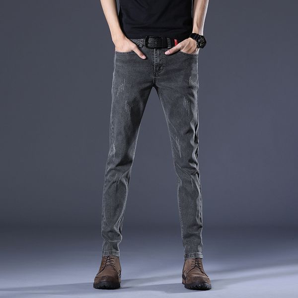 2020 new smoky gray jeans men's four-season pants slim fit small feet stretch korean style trendy men's pants, Black;white
2020 new smoky gray jeans men's four-season pants slim fit small feet stretch korean style trendy men's pants, Black;white