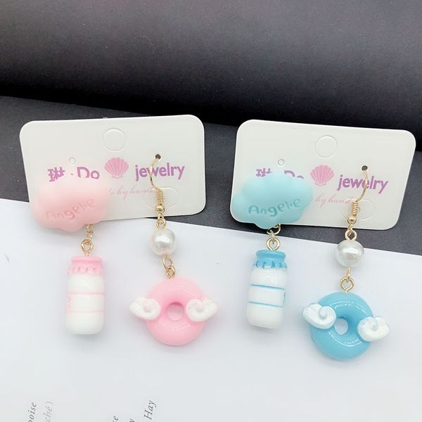 sweet handmade cloud milk bottle drop earrings for women lovely asymmetrical girl ear studs prom party jewelry, Silver
sweet handmade cloud milk bottle drop earrings for women lovely asymmetrical girl ear studs prom party jewelry, Silver