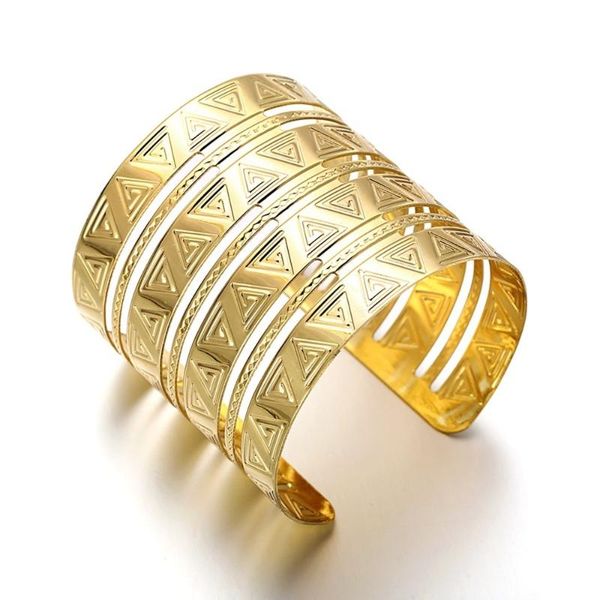 european metal gold color wide open bangles for women geometric carved cuff bracelets femme gypsy jewelry pulseira dropshipping, Black
european metal gold color wide open bangles for women geometric carved cuff bracelets femme gypsy jewelry pulseira dropshipping, Black
